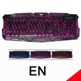 Gaming Backlight Keyboard LED Russian Layout USB Wired Colorful Breathing Waterproof for Desktop laptop