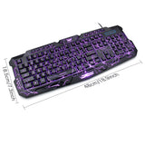 Gaming Backlight Keyboard LED Russian Layout USB Wired Colorful Breathing Waterproof for Desktop laptop