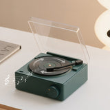 2022 New Retro Vinyl Wireless Bluetooth Speaker Alarm Clock Small Record Player Portable High-quality Audio Home Smart Stereo