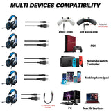 Top Ranking Suppliers J5 Headphone Led Light Stereo PC Gaming Headphone Wired Over Ear headsets V5.0 Stereo Earphones