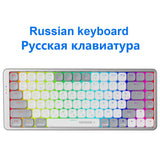 KARTOMAN K1 Slim Mechanical Gaming RGB Keyboard Support Bluetooth 5.0 wireless USB 2.4G Russian Portuguese for Mac OS Windows PC