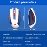 REDRAGON G62 USB Support Bluetooth 2.4G Wireless Gaming Mouse 26000 DPI 6 buttons Programmable for gamer Mice Computer laptop PC