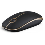 Wireless Mouse 2.4G Slim Portable Optical Quiet Click Computer Mice with Nano Receiver Less Noise for Notebook PC Laptop MacBook