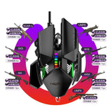 Wired Gaming Mouse 4000 DPI PC Gamer Gaming Laptops Macro Software Wired Glowing Mouse 7 Button RGB Mouse For Computer PC Gamer