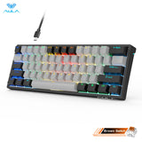 AULA F3261 RGB USB Mini Mechanical Gaming Keyboard Red Switch 61 Keys Wired detachable cable,for Six languages layout