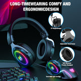 ONIKUMA X10 Gaming Headset with Flexible HD Microphone Dynamic RBG Light  Gaming Headphones for PC Gamer