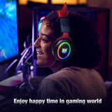 ONIKUMA X10 Gaming Headset with Flexible HD Microphone Dynamic RBG Light  Gaming Headphones for PC Gamer