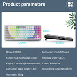 KARTOMAN K1 Slim Mechanical Gaming RGB Keyboard Support Bluetooth 5.0 wireless USB 2.4G Russian Portuguese for Mac OS Windows PC