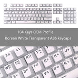 104 Keys Russian Korean Backlit Keycaps For Mechanical Gaming Keyboard Cherry MX Switch OEM Profile ABS Keycap Gamer Custom DIY