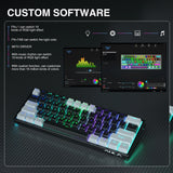 AULA F3261 RGB USB Mini Mechanical Gaming Keyboard Red Switch 61 Keys Wired detachable cable,for Six languages layout