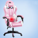 New Massage Office Chair Computer Chair  Pink Leather Gaming Chair for Bedroom Game Chair Cadeiras De Escritório Home Furniture