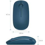Wireless Mouse 2.4G Slim Portable Optical Quiet Click Computer Mice with Nano Receiver Less Noise for Notebook PC Laptop MacBook