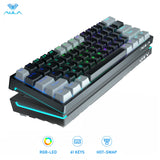 AULA F3261 RGB USB Mini Mechanical Gaming Keyboard Red Switch 61 Keys Wired detachable cable,for Six languages layout