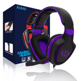 Gaming Headset Noise Isolating Over Ear Headphones with Mic, Volume Control, Bass Surround, video game for PC PS4 PS5